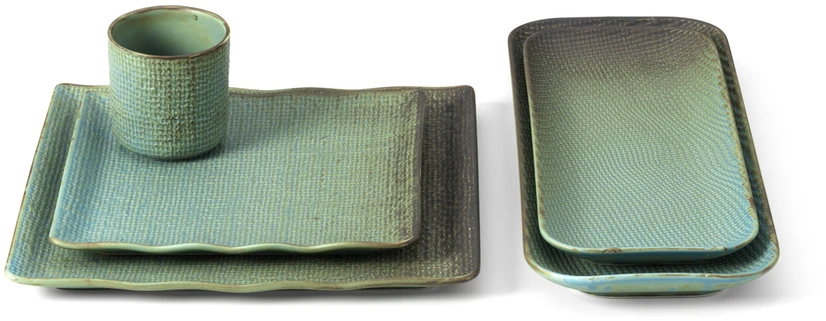 Bazaar Lėkštė, The Lagoon Square Plate, 25x25x2.5 cm, mėlyna, keramika