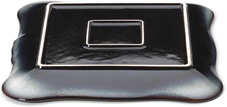 Bazaar Lėkštė, The Lotus Ice Square, 28.5x30x2.2 cm, pilkai ruda, keramika