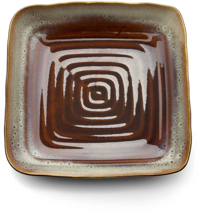 Bazaar Lėkštė, The Smoked Horizon, 21x21x4.3 cm, ruda pilka, keramika