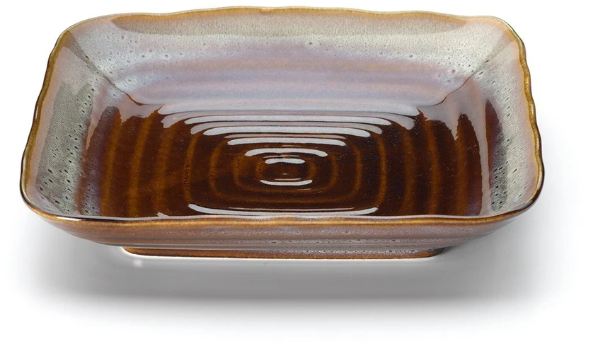 Bazaar Lėkštė, The Smoked Horizon, 21x21x4.3 cm, ruda pilka, keramika