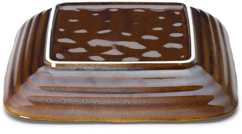 Bazaar Lėkštė, The Smoked Horizon, 21x21x4.3 cm, ruda pilka, keramika