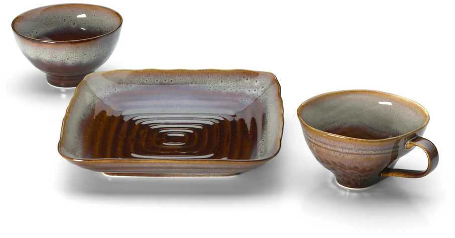 Bazaar Lėkštė, The Smoked Horizon, 21x21x4.3 cm, ruda pilka, keramika