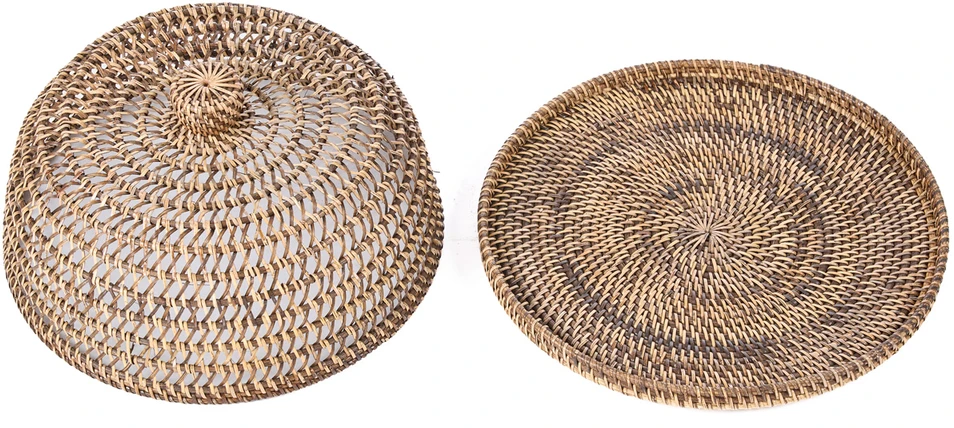 Bazaar Maisto gaubtas, 37x37x18 cm, rudas, rotangas