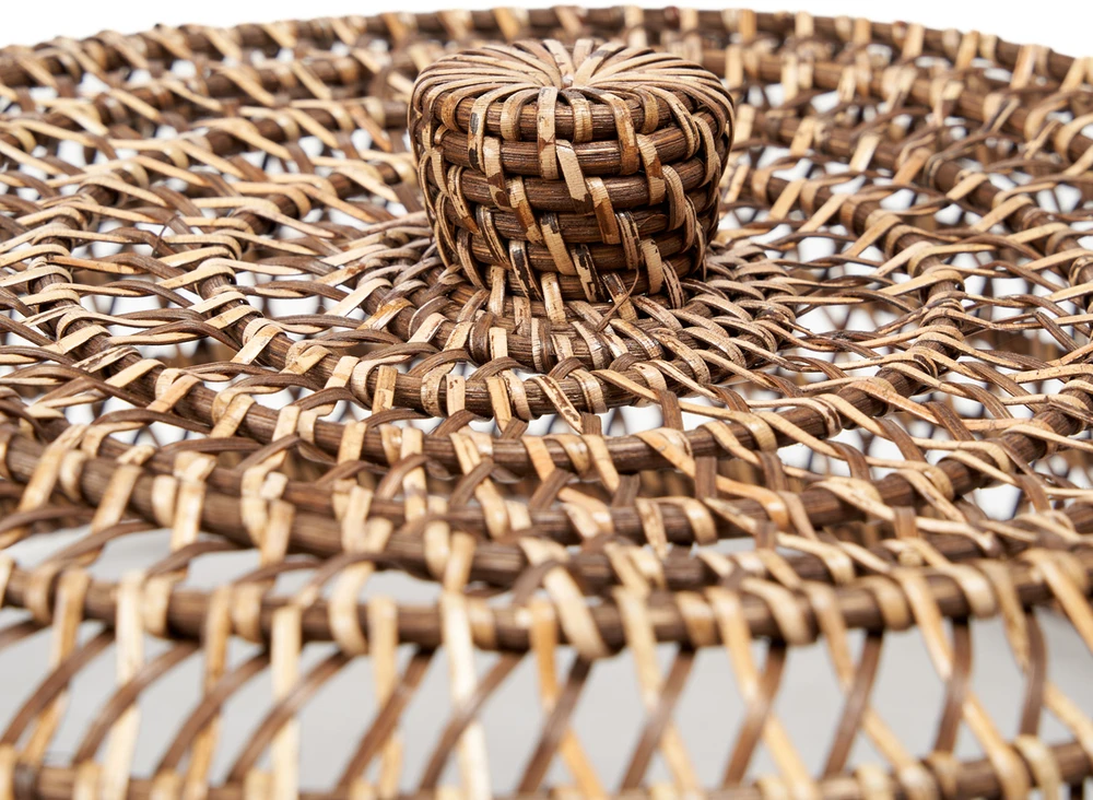 Bazaar Maisto gaubtas, 37x37x18 cm, rudas, rotangas