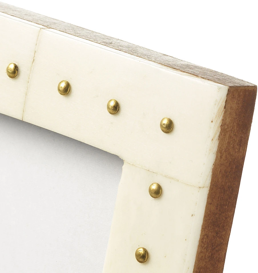 Bazaar Nuotraukų rėmelis 17,3x12,3x1,3 cm kreminis, buivolo kaulas
