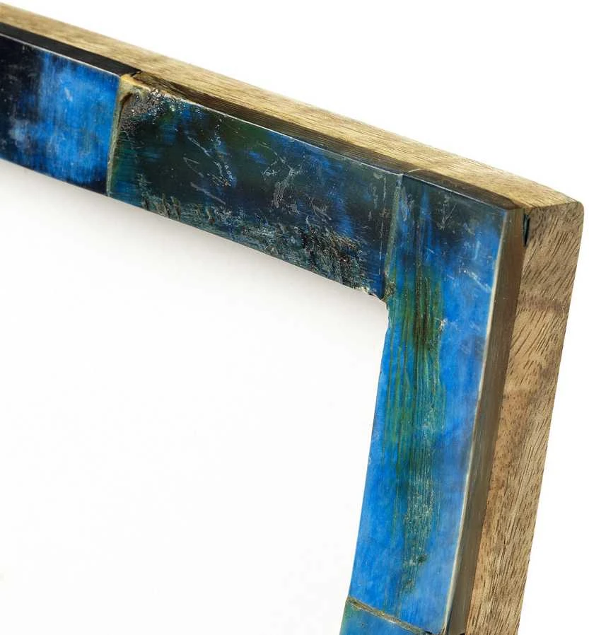 Bazaar Nuotraukų rėmelis, The Azure Patchwork Frame, 20x15x1.3 cm, turkio spalvos