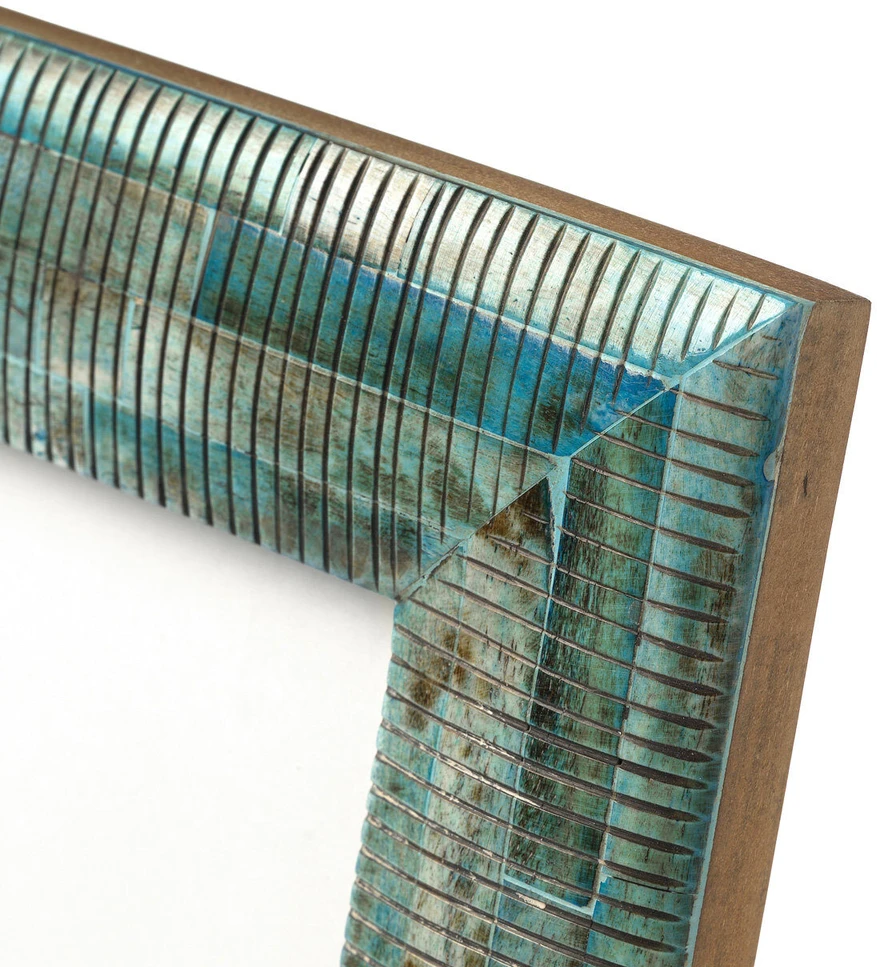 Bazaar Nuotraukų rėmelis, The Ocean Ripple, 22.5x17.5x1.5 cm, turkio spalvos, buivolo kaulas