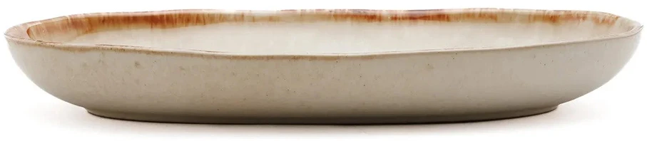 Bazaar Ovalinė lėkštė, Cascais, 13x24x3 cm, balta, akmens keramika