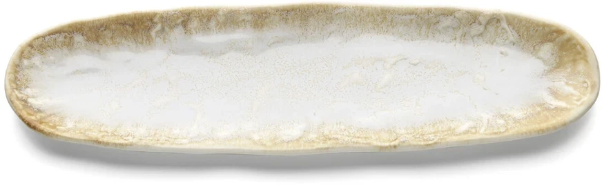 Bazaar Ovalus padėklas, 40.8x2.2x11.5 cm, balta, keramika