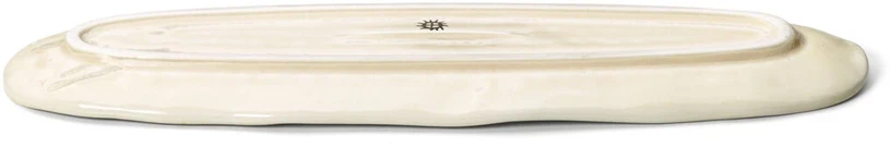 Bazaar Ovalus padėklas, 40.8x2.2x11.5 cm, balta, keramika