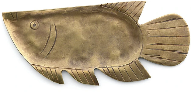 Bazaar Padėklas, 10x24x1 cm, Auksinė, Žalvaris