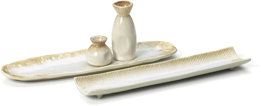 Bazaar Padėklas Da Rocha 8x39x3 cm baltas, keramika