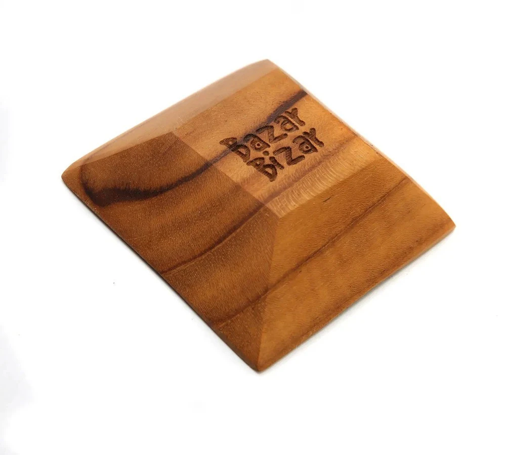 Bazaar Padėklas, Tekinio šaknies druska, 6x6x2 cm, Ruda