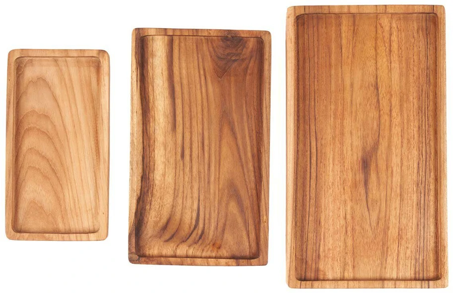 Bazaar Padėklas, The Gormandize, 11x20x2 cm, Natūralus, Tiko mediena
