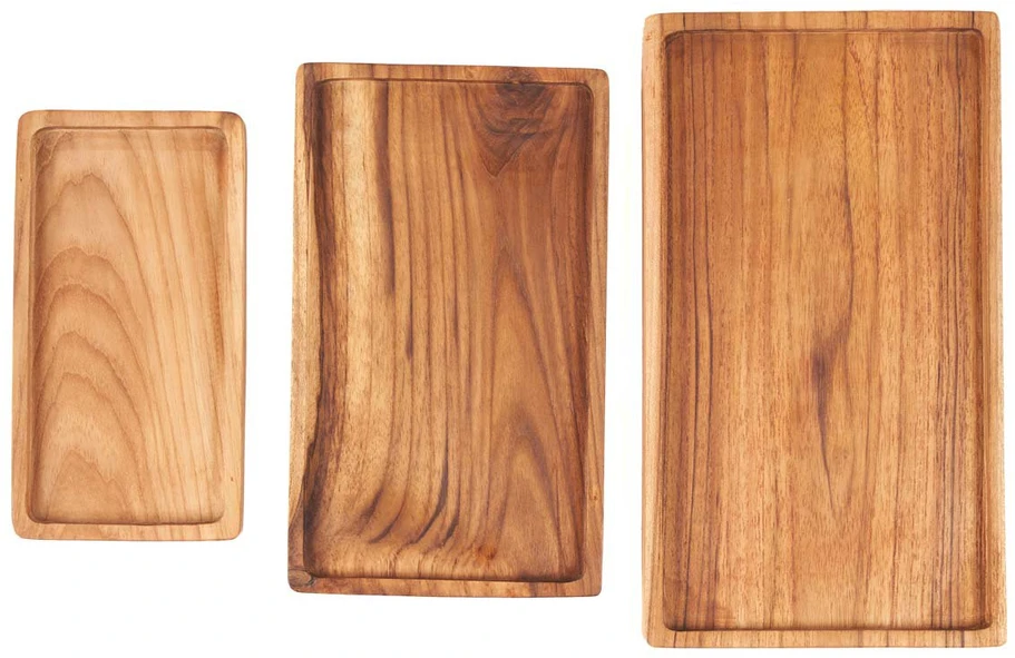 Bazaar Padėklas, The Gormandize, 11x20x2 cm, Natūralus, Tiko mediena