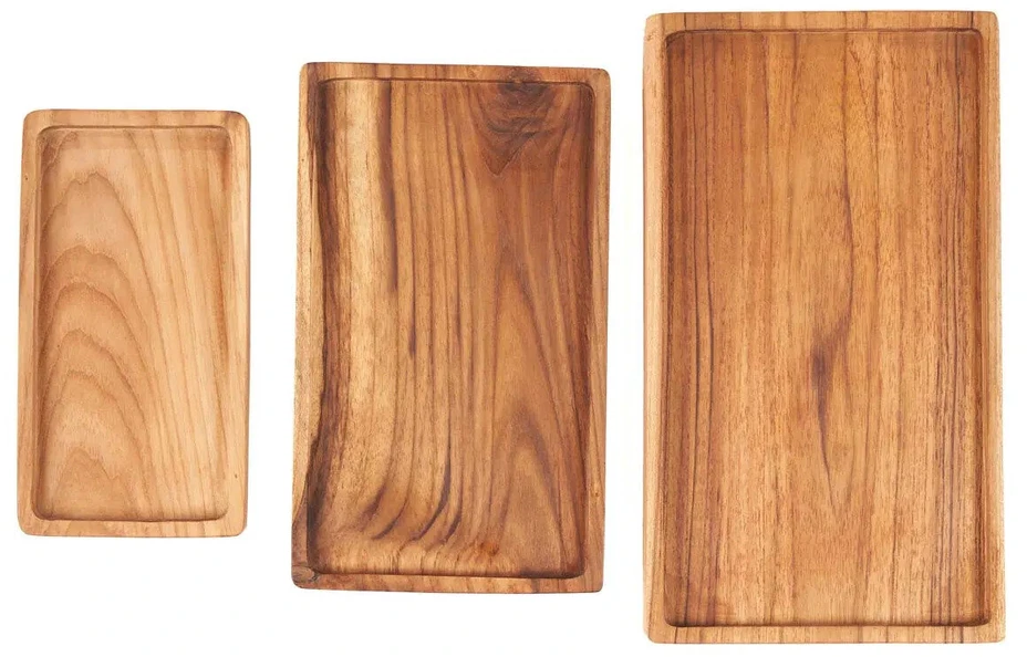 Bazaar Padėklas, The Gormandize, 15x25x2 cm, Natūralus, Tiko mediena