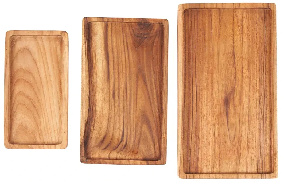 Bazaar Padėklas, The Gormandize, 15x25x2 cm, Natūralus, Tiko mediena