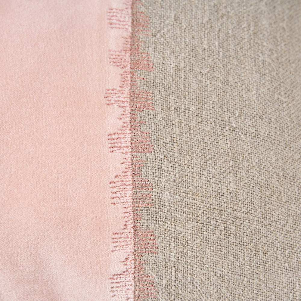 Bazaar Pagalvėlės užvalkalas 30x50 cm rožinis lininis veliūras