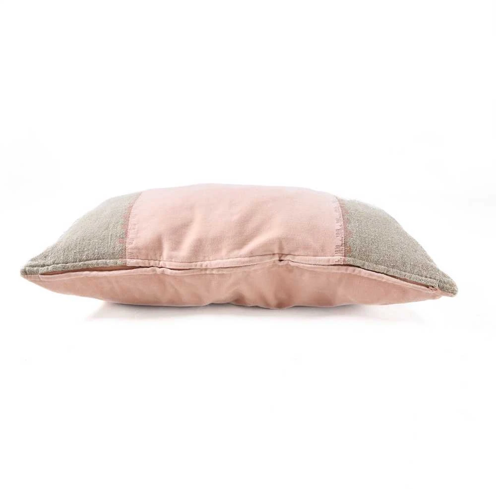 Bazaar Pagalvėlės užvalkalas 30x50 cm rožinis lininis veliūras