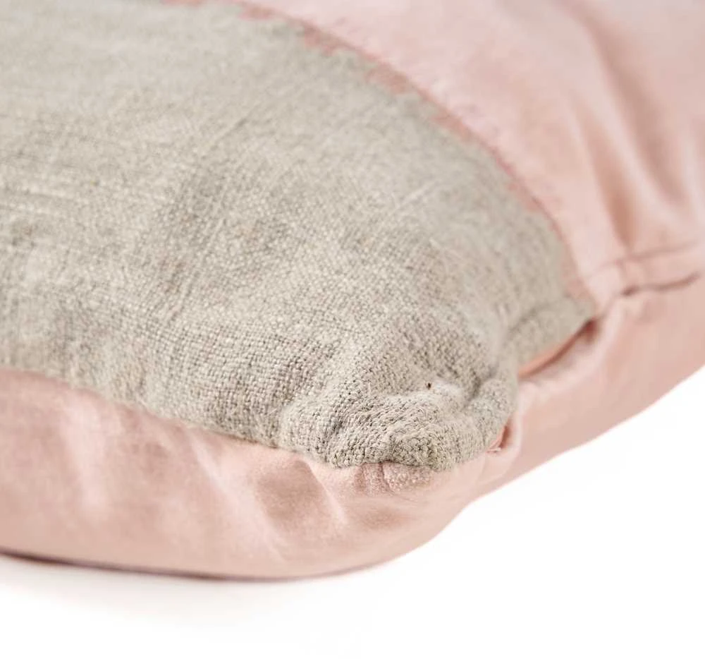 Bazaar Pagalvėlės užvalkalas 30x50 cm rožinis lininis veliūras