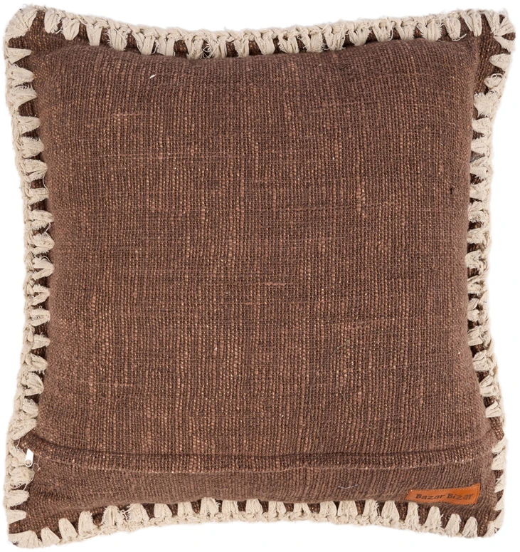 Bazaar Pagalvėlės užvalkalas 50x50x2 cm rudas baltas medvilnė