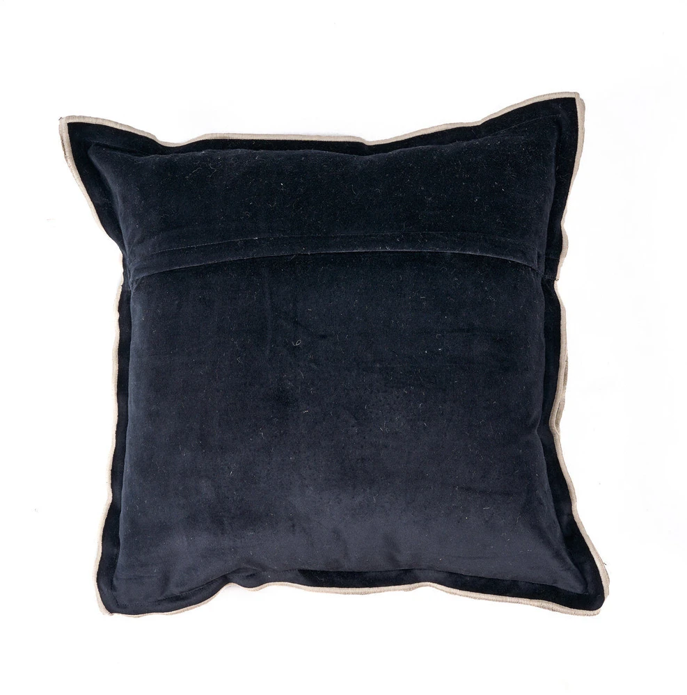 Bazaar Pagalvėlės užvalkalas 50x50x2 cm juodas lininis veliūras