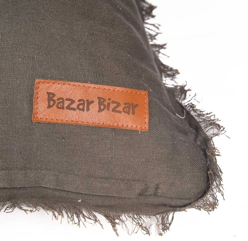 Bazaar Pagalvėlės užvalkalas 50x50x2 cm pilkas linas