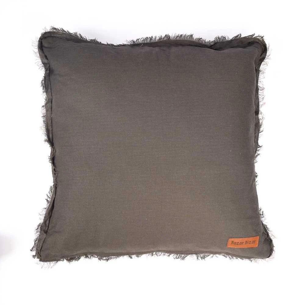 Bazaar Pagalvėlės užvalkalas 50x50x2 cm pilkas linas