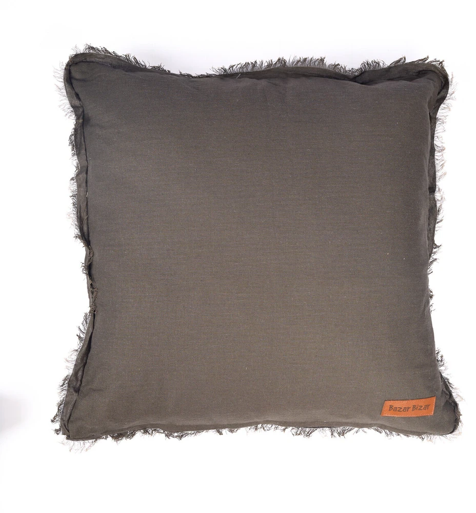 Bazaar Pagalvėlės užvalkalas 50x50x2 cm pilkas linas