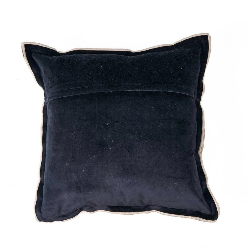 Bazaar Pagalvėlės užvalkalas 50x50x2 cm juodas lininis veliūras