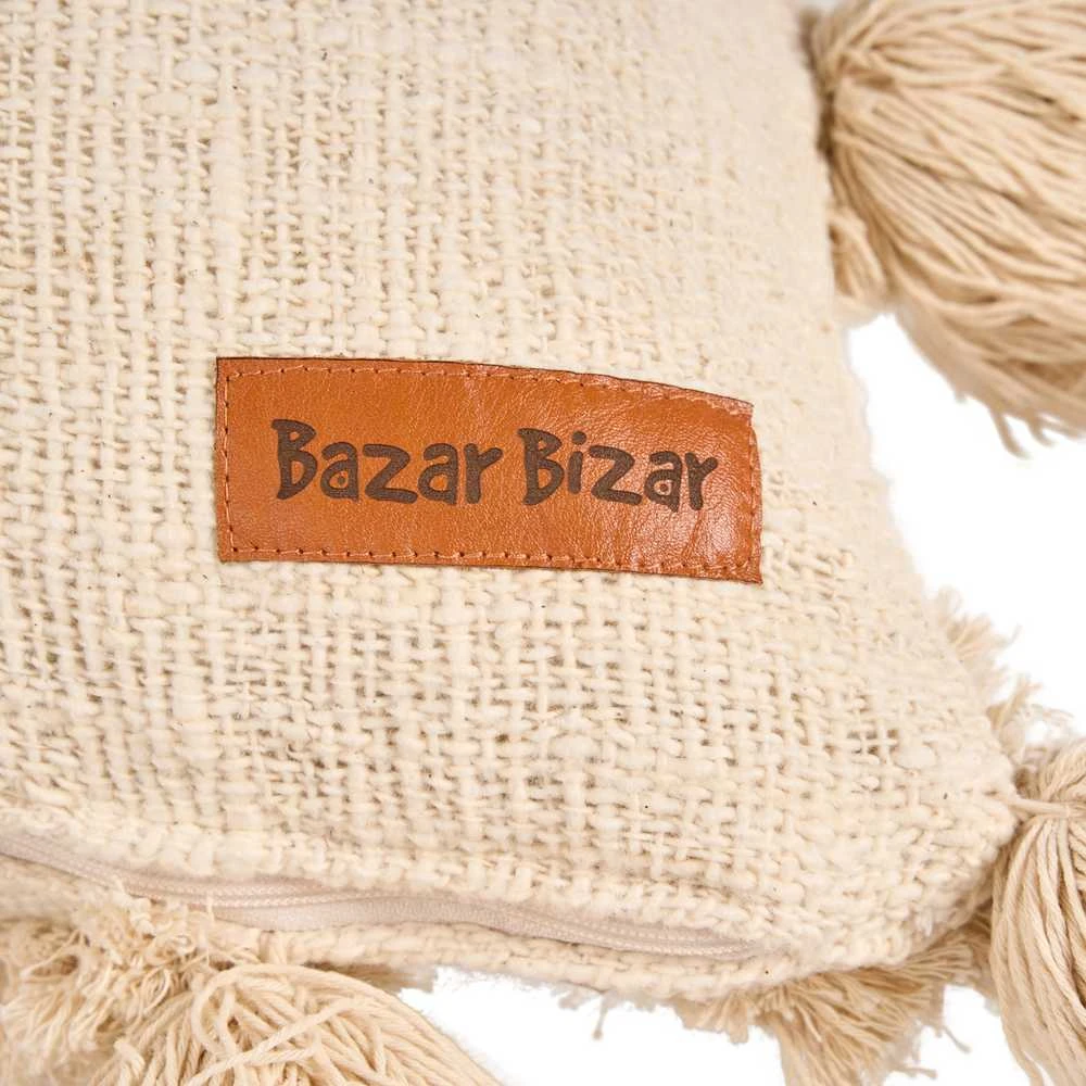 Bazaar Pagalvėlės užvalkalas 60x35x2 cm kreminės spalvos medvilnė