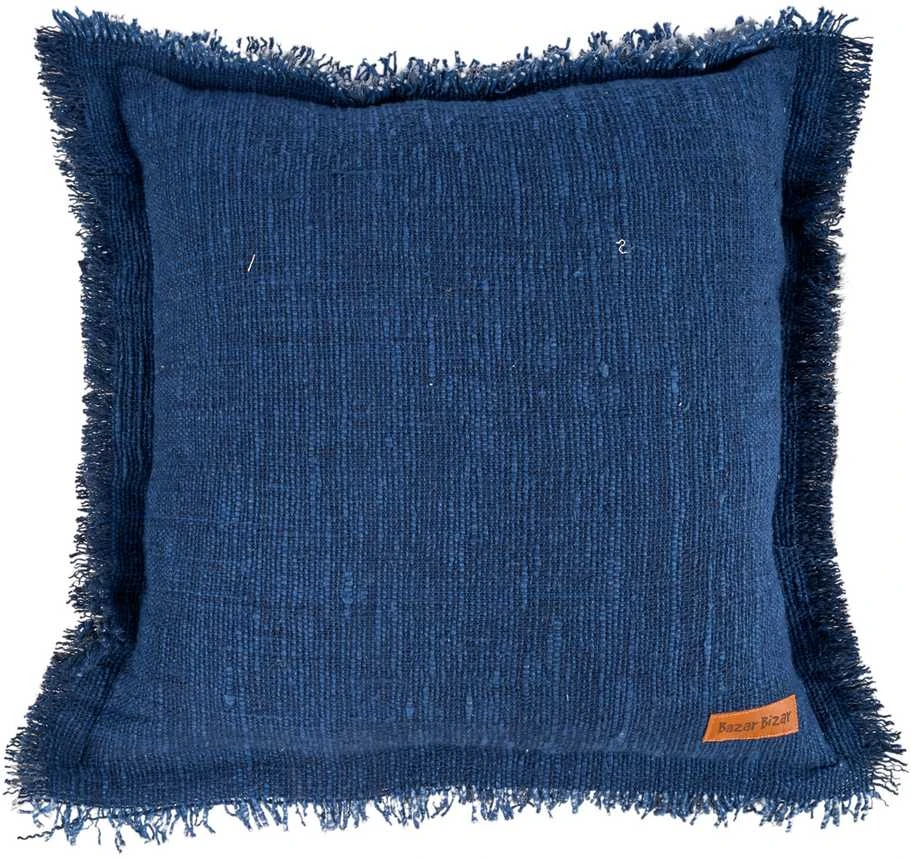 Bazaar Pagalvėlės užvalkalas Azure Fringe, 50x50x2 cm, mėlynas, medvilnė-linas