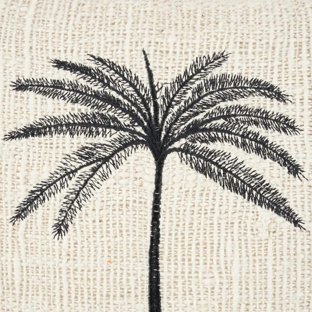 Bazaar Pagalvėlės užvalkalas, Gili Palm, 50x50 cm, juodas