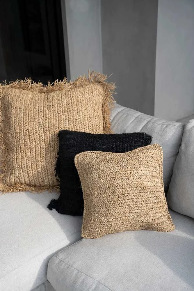 Bazaar Pagalvės užvalkalas, Raffia Flores, 40x40 cm, Natūralus