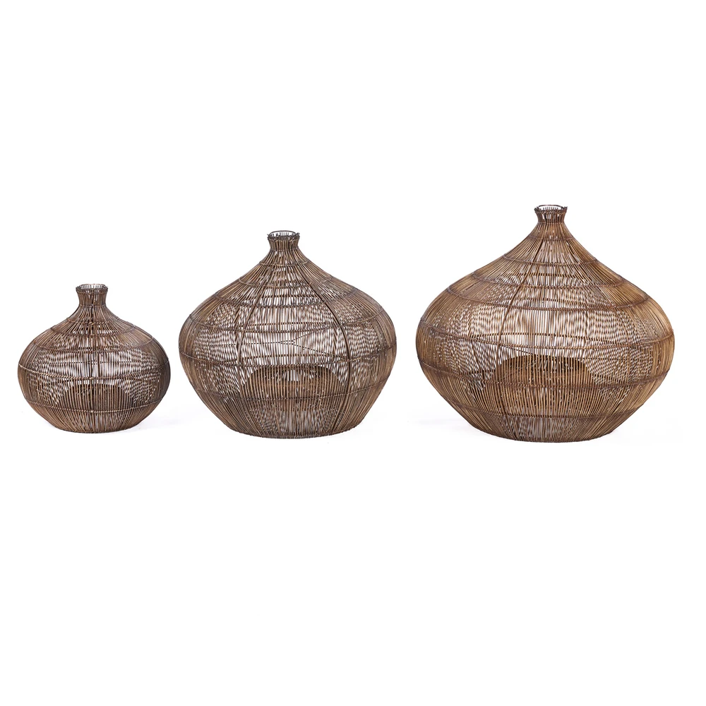 Bazaar Pakabinamas šviestuvas, The Desert Gourd, 48x48x45 cm, ruda, rotangas