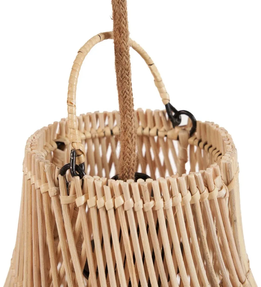 Bazaar Pakabinamas šviestuvas, The Piccolo, 20x20x30 cm, Natūralus, Rotangas