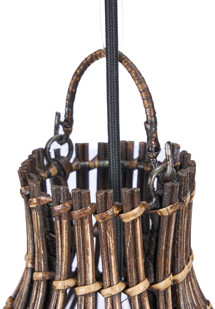 Bazaar Pakabinamas šviestuvas, The Woven Bell, 30x30x50 cm, ruda, bambukas