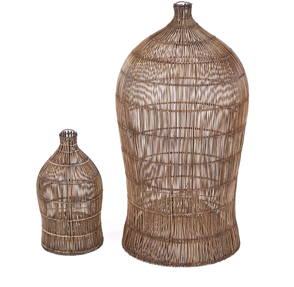 Bazaar Pakabinamas šviestuvas, The Woven Bell, 30x30x50 cm, ruda, bambukas