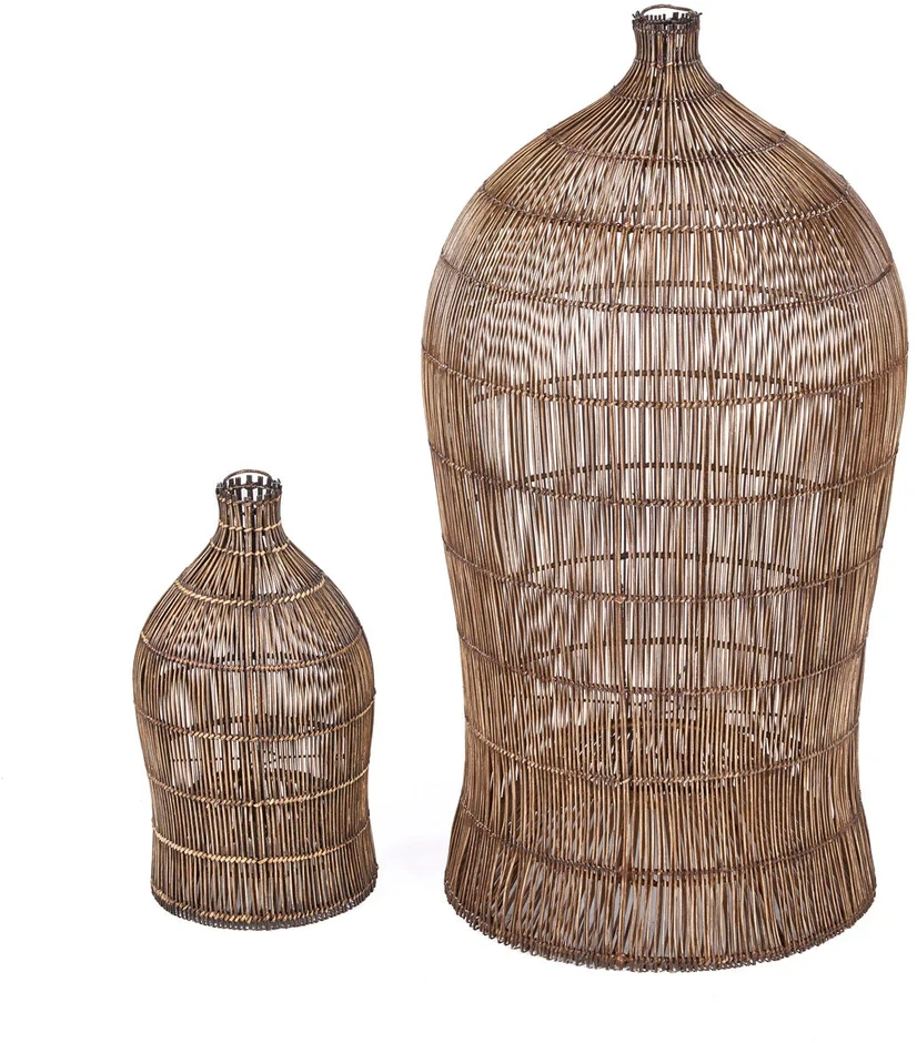 Bazaar Pakabinamas šviestuvas, The Woven Bell, 30x30x50 cm, ruda, bambukas