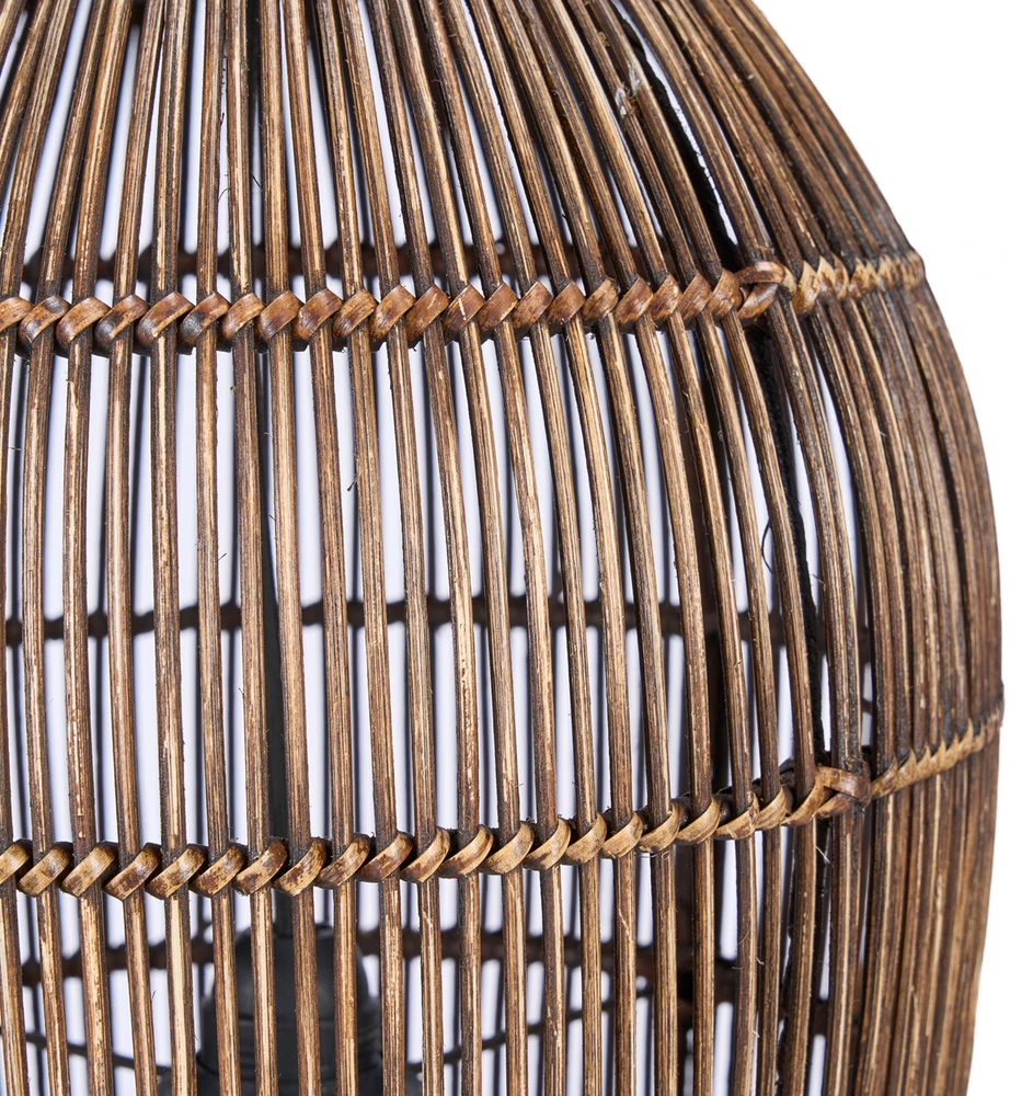 Bazaar Pakabinamas šviestuvas, The Woven Bell, 30x30x50 cm, ruda, bambukas