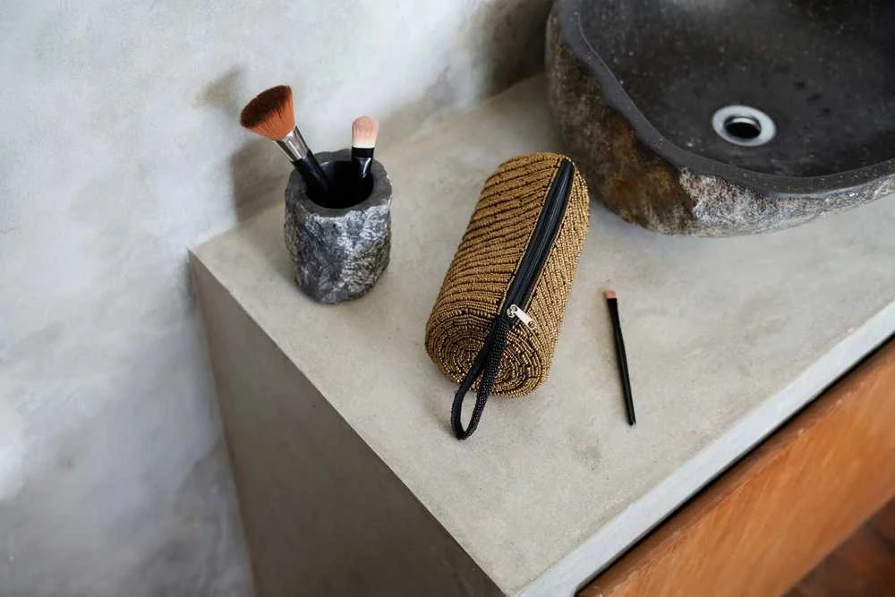 Bazaar Pieštuko dėklas, auksinis, 0,1x0,2x0,1 m, geltonas