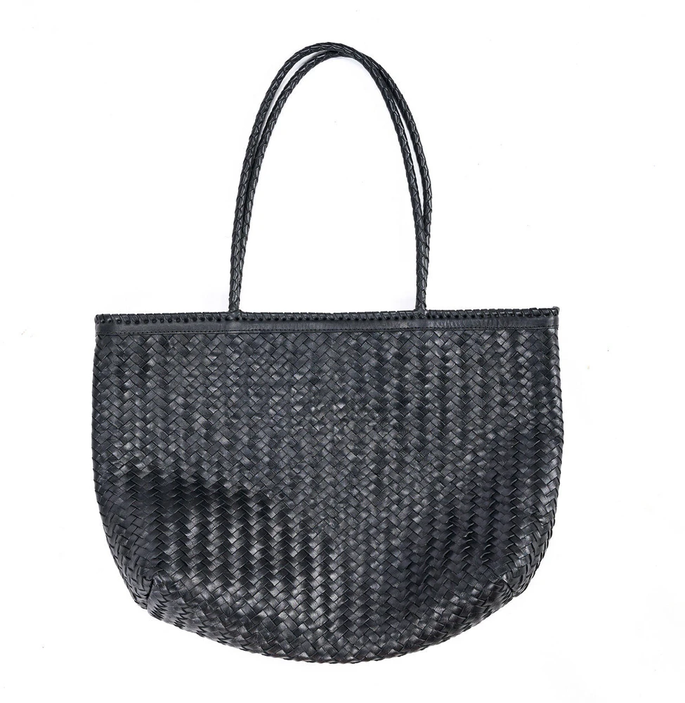 Bazaar Pirkinių krepšys, 13x48x63 cm, juoda, oda
