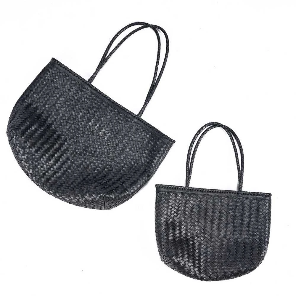 Bazaar Pirkinių krepšys, The Shortlist, 10x36x48 cm, juoda, oda