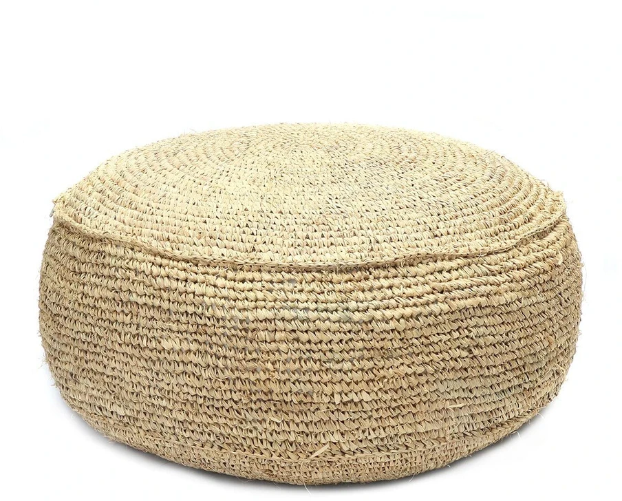 Bazaar Pufas, Rafijos Flores, 0,6x0,6x0,35 m, Natūralus