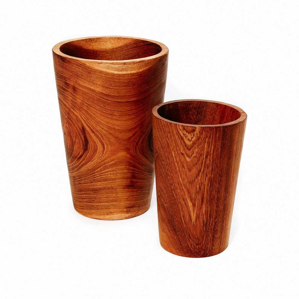 Bazaar Puodelis, tikrasis tekmedis, 0,16x0,11x0,11 m, rudas