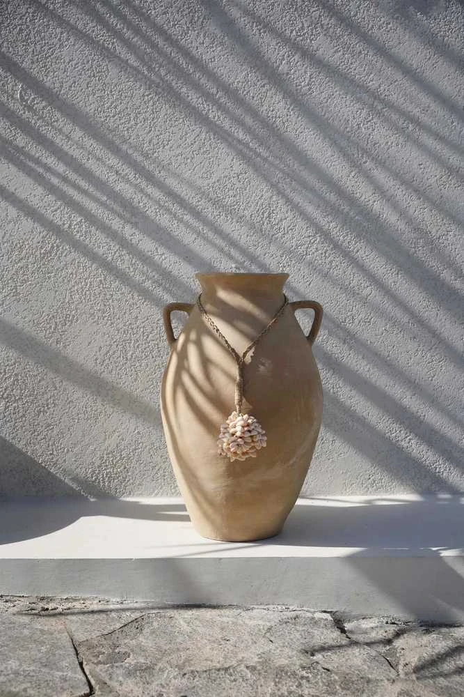 Bazaar Puokštė, vanilės spalvos frančių pomponas, 0,1x0,65x0,1 m, natūralus