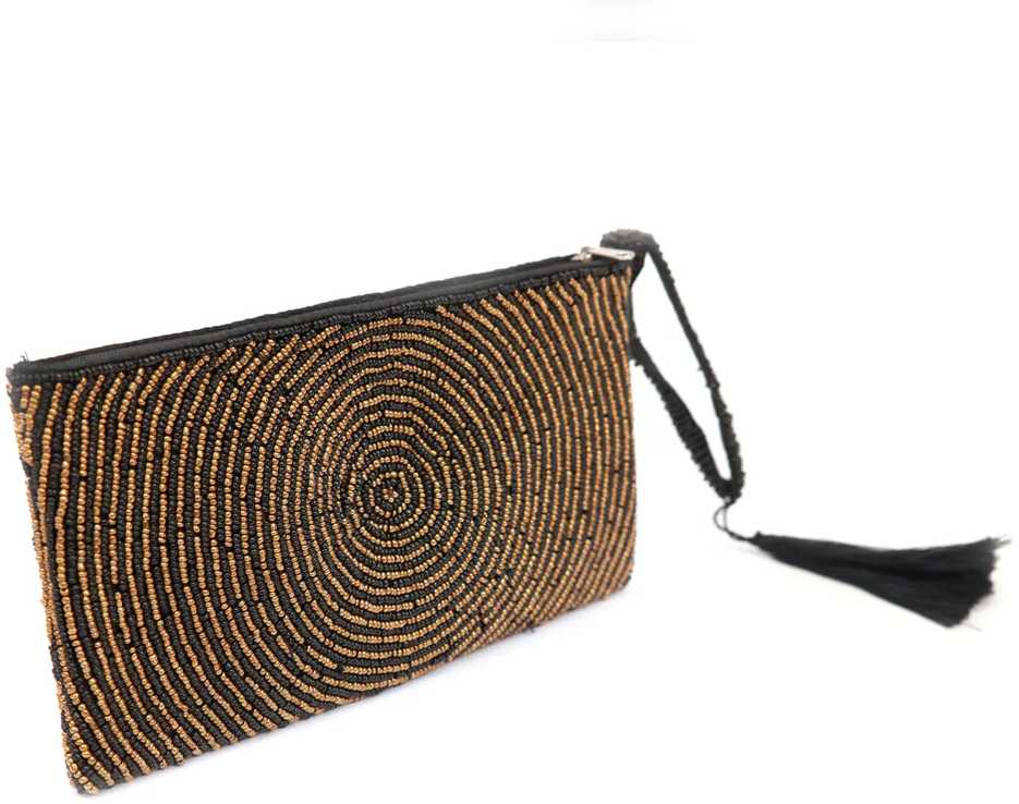 Bazaar Rankinis maišelis, aukso spalvos, 0.12x0.23x0.02 m, karoliukų