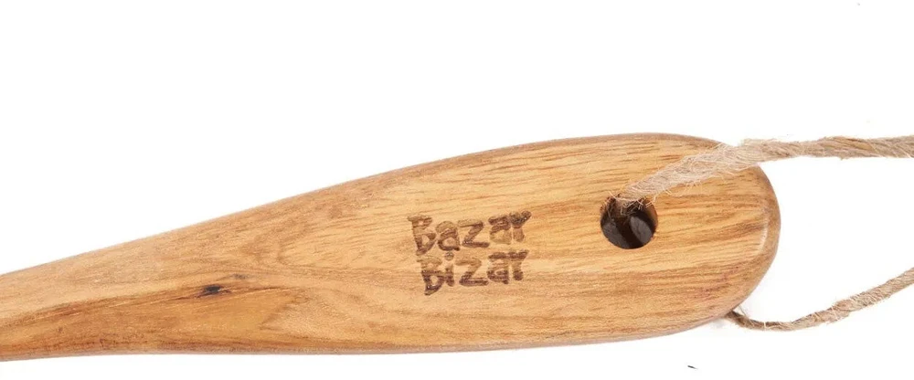 Bazaar Salotų šakutė 2x26x2 cm natūrali tikmedžio mediena