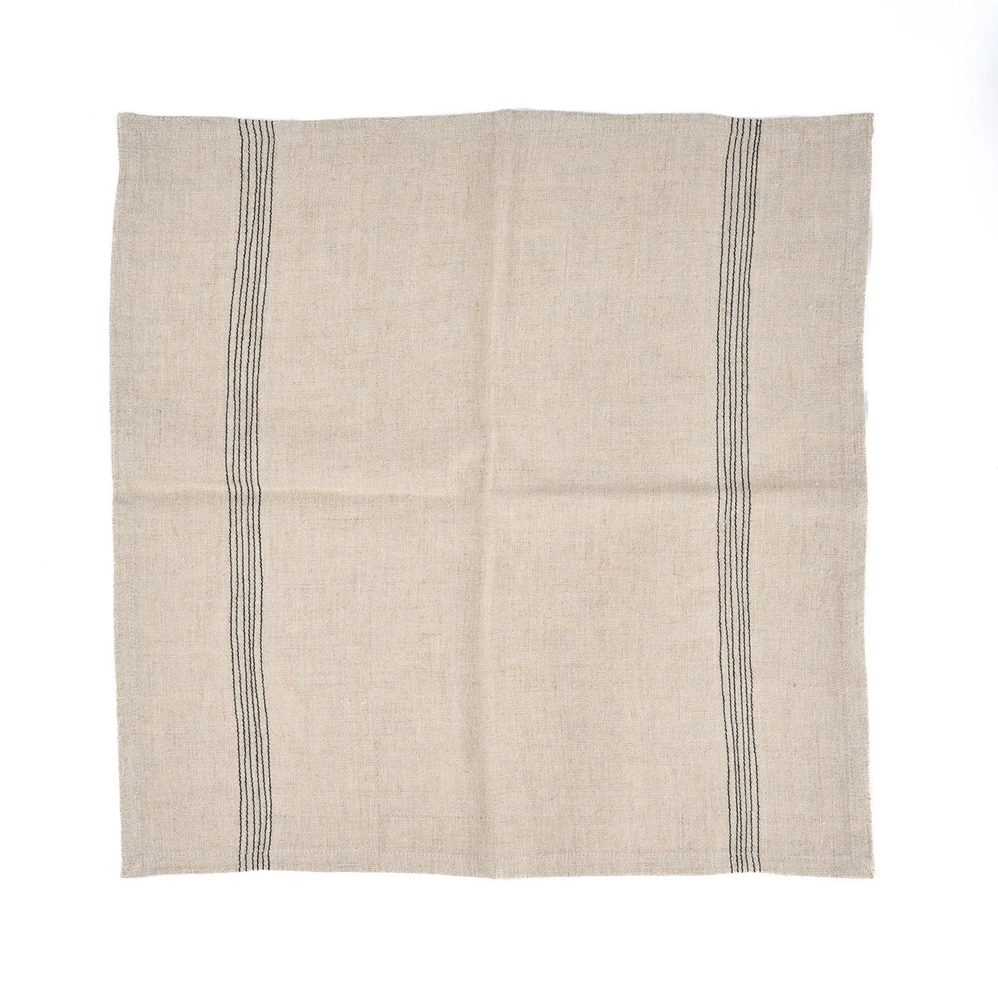 Bazaar Servetėlė 45x45 cm Juoda Linas