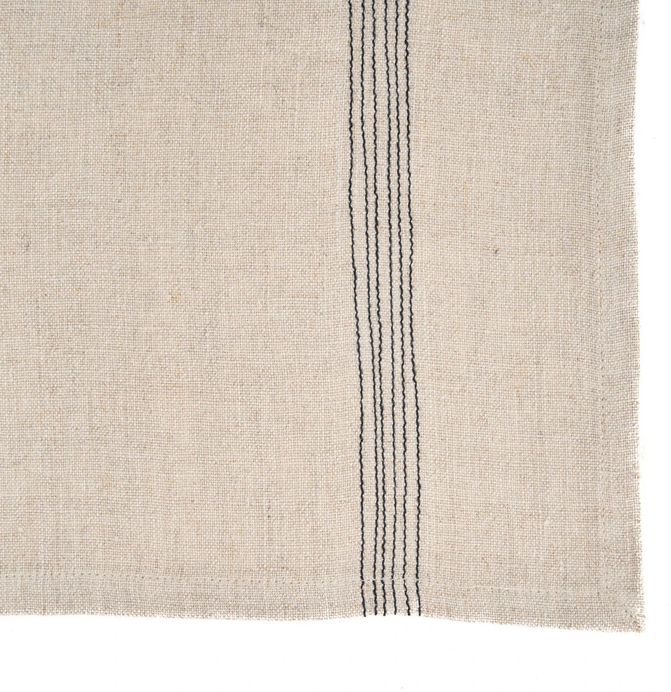 Bazaar Servetėlė 45x45 cm Juoda Linas